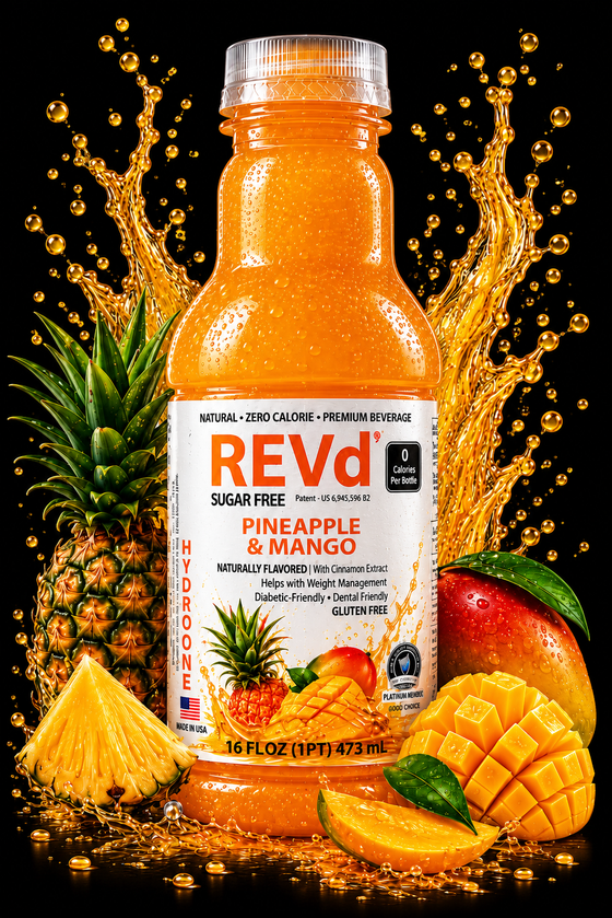 REVd Pineapple and Mango 16 fl oz bottle