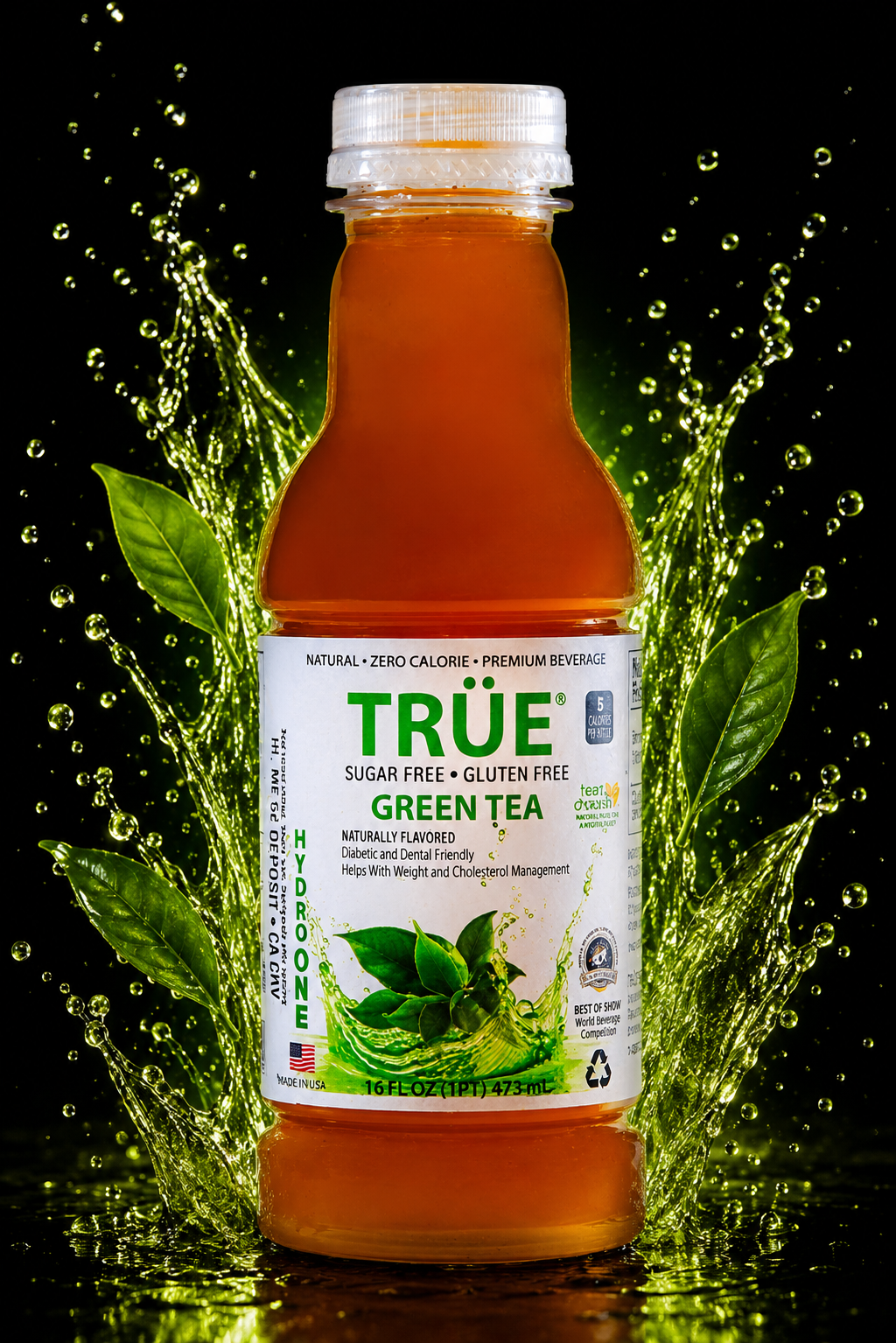 Trüe Sugar Free Green Tea 16 fl oz bottle